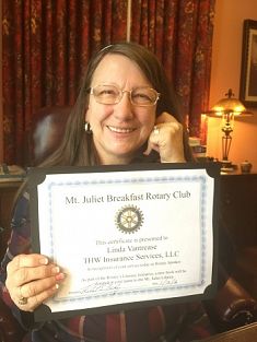 Linda Vantrease speaks to Rotary 